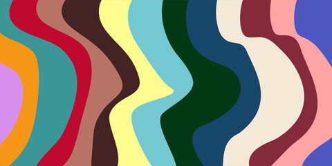 Purple, orange, yellow and blue fluid color background. Dynamic textured geometric element. Modern gradient light vector illustration.