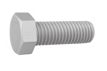 Metal hexagon head bolt with threaded body