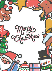 手書きの可愛いクリスマスカードデザイン