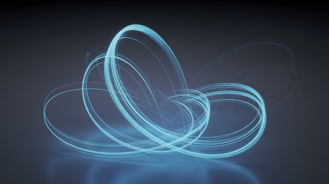 Futuristic abstract blue smoke design with dynamic light fractal waves and a black energy pattern backdrop