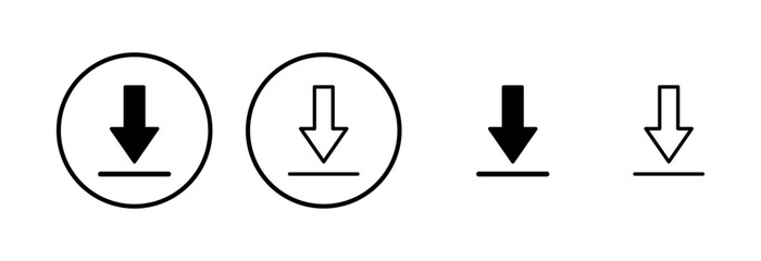 Download icon logo design. Download sign and symbol