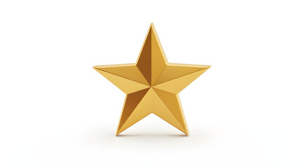 Obraz premium golden star isolated on white background