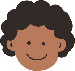 귀여운 흑인 엄마 얼굴 일러스트