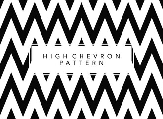 Monochrome Chevron Zigzag Geometric Pattern