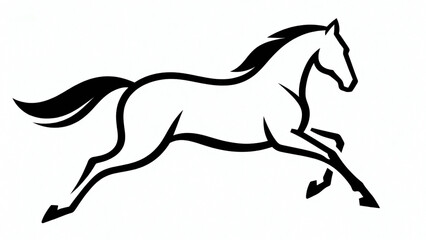 Fototapeta premium Running horse silhouette