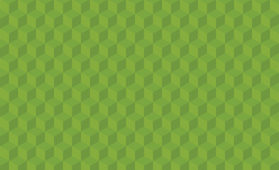 Seamless Green Isometric Cube PatternArtwork