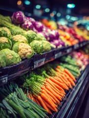 Fresh produce at a grocery store