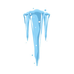 Blue Icicle Winter Cold Ice Element