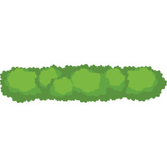 Green Hedges 131-01 Isolated On Transparent Background For Garden Landscape Design Elements