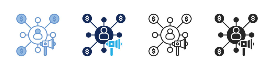 Affiliate Marketing Icon Collection Featuring Multiple Styles