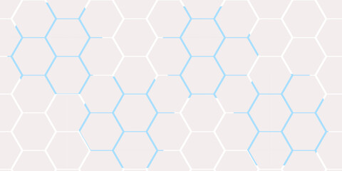 Blue honeycomb hexagon geometric seamless vector pattern texture