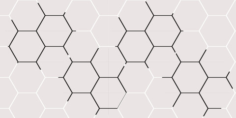 Seamless honeycomb hexagon geometric pattern texture design vector illustration