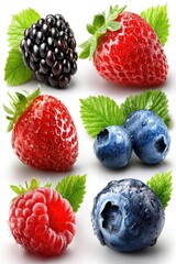 Assorted berries strawberry, blueberry, raspberry, blackberry