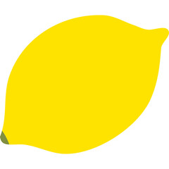 Cartoon Yellow Lemon Fruit Isolated On Transparent Background Vibrant Citrus Food Illustration Healthy Ingredient For Cooking And Beverages Graphic Design Element