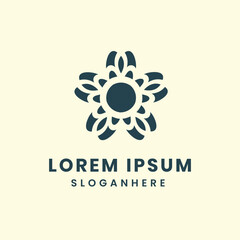 Abstract floral logo design for brand identity