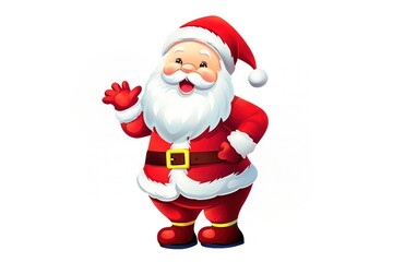 Fototapeta premium Santa clause cartoon white background celebration.