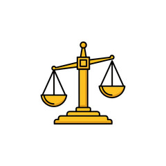 Golden Scales of Justice Symbol Representing Law Fairness Equality and Balance Ideal for Legal Concepts and Courtroom Illustrations