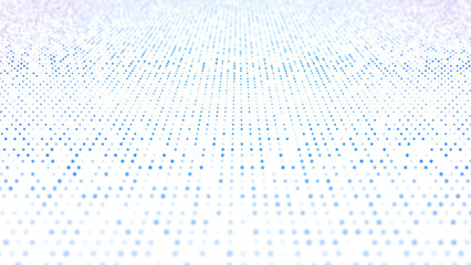 Abstract Blue Dotted Background. Random Particle Texture. Chaotic Mosaic Design with Small Dots. Linear Pattern for Banners, Posters, Websites, and Social Media Frames.