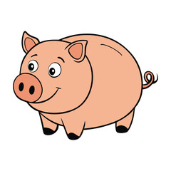 A cute piggy bank coloring page featuring a smiling pig with a coin slot on its back, perfect for teaching kids about saving money in a fun and creative way.

