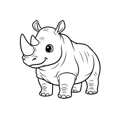 Fototapeta premium rhino animation without color