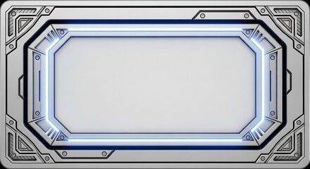 Lamas personalizadas con tu foto Futuristic Frame with Glowing Light