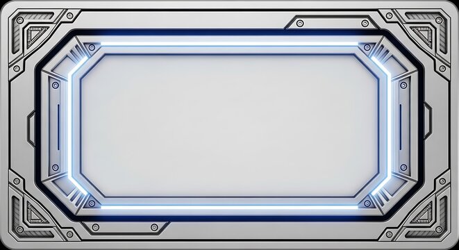 Futuristic Frame with Glowing Light