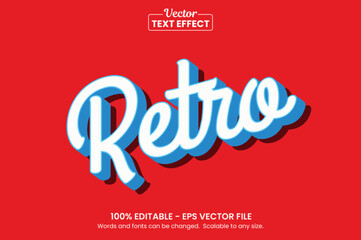 Retro vintage text effect, Editable text effect
