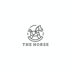 Horse logo design template vector illustration