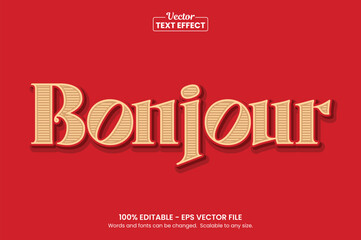 Plakat Retro vintage text effect, Editable text effect