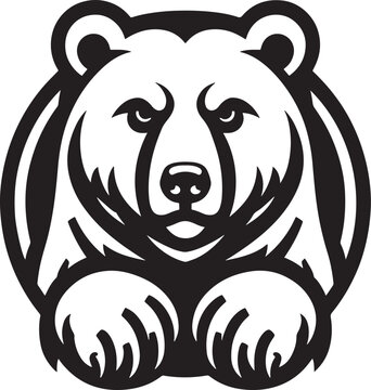 Polar bear head mascot logo vector illustration. Suitable for sport team logotype, t-shirt print, label and badge.