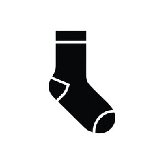 Black Sock Symbol with Transparent Background for Warmth and Comfort