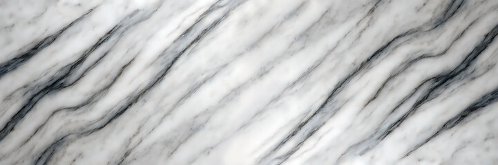 Elegant horizontal marble texture with natural gray and white veining, soft matte surface, and refined details. Wide panoramic banner, web cover, background, backdrop. Symmetry.