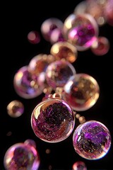 Shimmering orbs float against a black backdrop