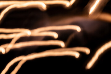 Abstract Light Trails in Motion. Long Exposure
