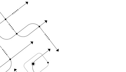 Vectors Abstract connecting lines and dots. Social networking, network connection and global communication technology background.