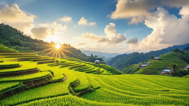 terraced rice field