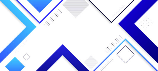 Modern blue and white abstract background with bold geometric shapes and clean tech-inspired lines