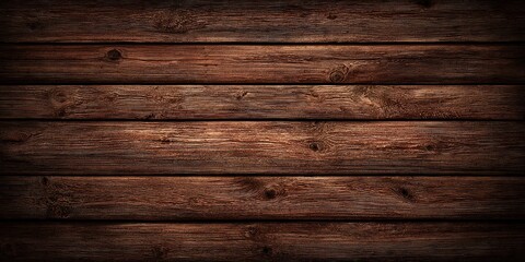Fototapeta premium Textured Brown Wood Planks Abstract Background With Horizontal Lines And Detailed Grain Structure