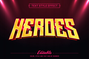 Bold Heroes Text Effect for Gaming and Superhero Title Design