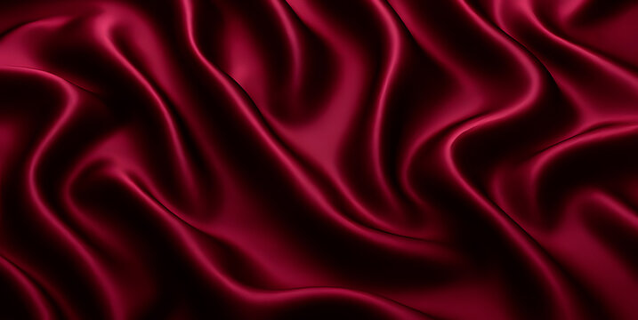 	
Cherry cardinal red, ruby blood, wine, love, marron, scarlet, carmine trendy passionate bright intense elegant color. Silk satin wrinkled crumpled texture background with folds. Underwear fabric