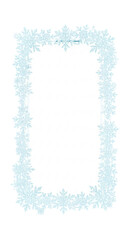 winter frame with snowflakes
