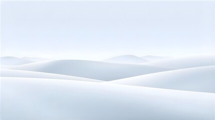 ミニマルな丘の雪景色