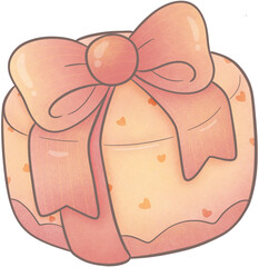 The Gift box tied with a ribbons.