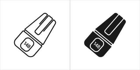 Refractometer vector icon in line and solid design, optical instrument symbol