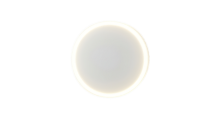 Glowing White Sphere with Soft Light Isolated on Black