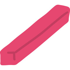 A Red Rectangular Bar Shape Object With A Transparent Background In A Simple Studio Lighting