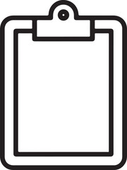 Blank clipboard icon with clip for notes and documents