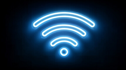 A modern floating wifi sign glows bright white against shifting backgrounds, symbolizing seamless connection, digital freedom, and the evolving future of communication in a sleek technological world.