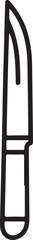 Obraz premium Simple outline drawing of a sharp hunting knife with a handle