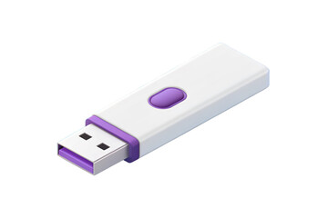 Isometric usb flash drive isolated on transparent background for data storage